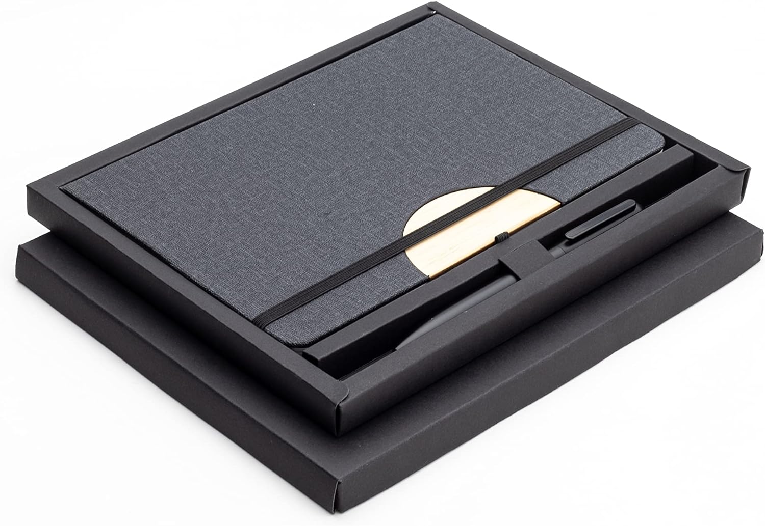 Eco-neutral Office Gift set of A5 Notebook and Pen with Bamboo Element  product main image