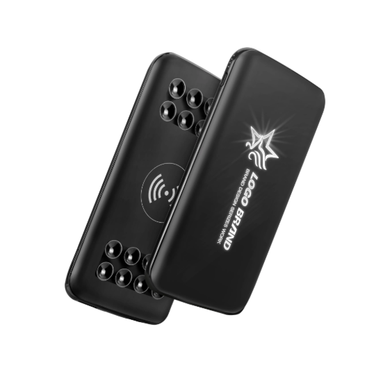 Magnet Suction Wireless Power Bank with Light up logo - 10000 mAh  product main image
